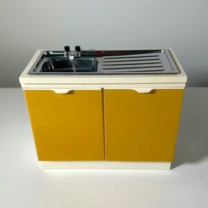 Vintage 60s 70s Sindy Doll Furniture Pedigree Eastham E-Line Sink Unit (22M)